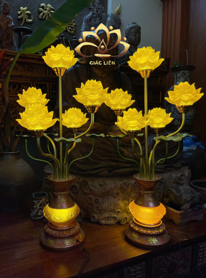 Đèn thờ led 5 bông thủy tinh lưu ly 1.png